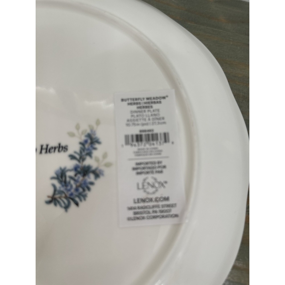 New LENOX Butterfly Meadow Herbs Dinner Plate 10.75" Monarch Butterfly Single - Picture 7 of 7